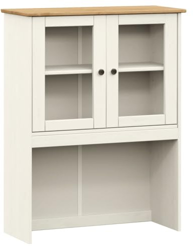 vidaXL Sideboard-Aufsatz VIGO Weiß 78x30x100 cm Massivholz Kiefer