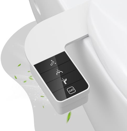 SenDeluz Bidet para WC, Bidet Attachment Agua Fría Duchas Higienicas para WC con boquilla doble no eléctrica Bidé de mano izquierda Presión Ajustable de Agua Ultrafino Adaptador Bidet para