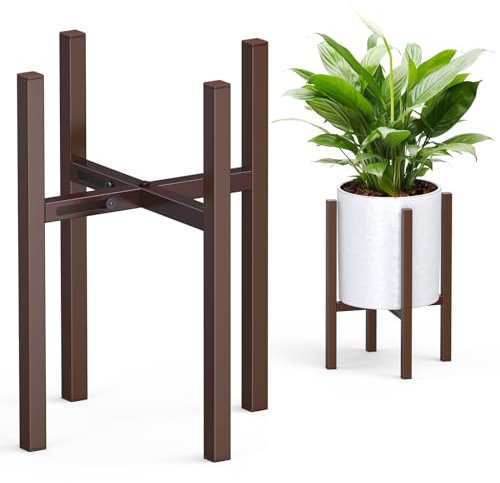 STLOVe Support à Plantes en Métal Dans, Balcons Tabouret Plante Convient aux Intérieurs/Extérieurs, Jardin Étagère à Fleurs avec Une Largeur Réglable-1Pcs(Sauf pour Les Plante et Pots de Fleur)
