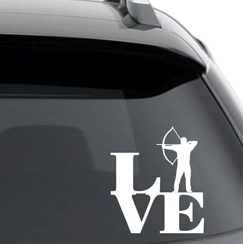 Rakelfix Bogenschießen Bogenschießer Love Aufkleber 15 cm Liebe Hobby Sticker Auto Lack Scheibe Autoaufkleber