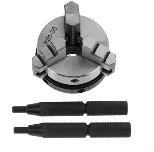 Mandril manual de tres mandíbulas, mandril de torno de 50 mm, máquina de rosca para M14, mandriles manuales de tres mandíbulas, accesorios de pieza de repuesto