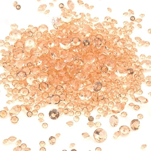 Pack of 4000 Decorative Diamonds Decorative Acrylic Crystals Decoration Diamonds Wedding Table Decoration Stones Artificial Diamonds，Geeignet als Vasenfüller Hochzeit Geburtstag Party(Roségold)