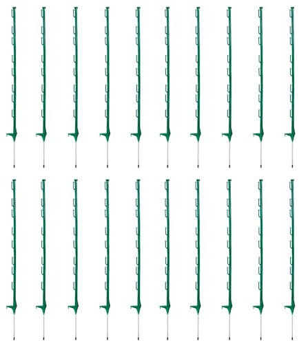 True Products 20 x Green 4ft Plastic Fence Post Stake Event Horse Paddock Safety Electric Fencing