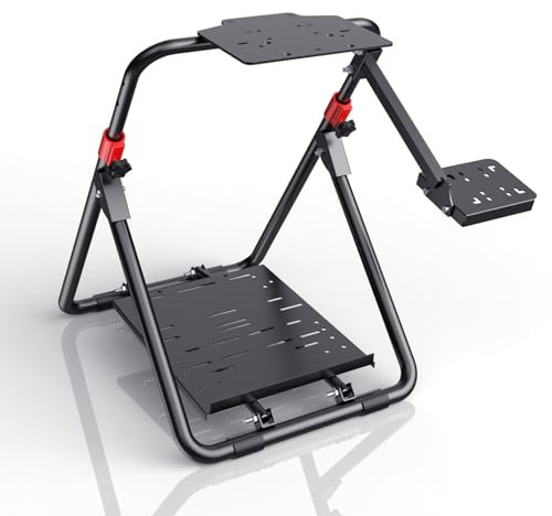 PXN A9 Supporto Volante Pieghevole, Stand Volante da Corsa - Compatibile con V3, V900, V9, V9 Gen2, V10, V99, G27, G29, G920, G923, T248, T300, TGT - Supporto per Volante da Gaming