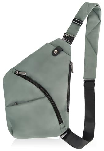 OSOCE Umhängetaschen Herren RFID Wasserfeste Mini Bauchtasche Mehrere Taschen Schultertasche Anti-Diebstahl Sling Bag Crossbody Tasche Brusttasche für Männer und Frauen