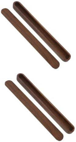 TOPBATHY 2er-box Essstäbchenbox Aus Schwarzem Walnussholz Haushaltsutensilienkoffer Essstäbchenetui Für Den Außenbereich Wohnaccessoire Essstäbchen-besteck-organizer Dark Brown Hölzern