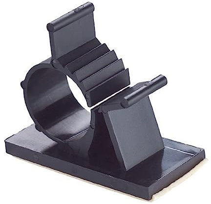 FELTECHELECTR 30stücke Leitungsclips Aus Kunststoff Selbstklebend Schwarz Verstellbare Kabelclips Kabelmanagement-clips Für Oberflächen Kabel Organisieren Und Befestigen