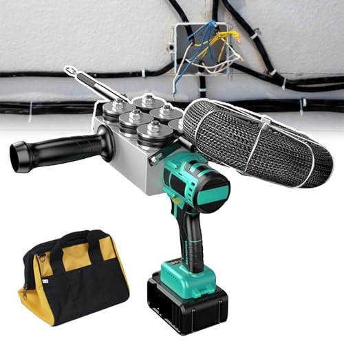 agreilduite Machine Filetage Automatique,Outil tirage câble caché électrique 40m/Min,Machine Filetage alimentée par Batterie pour Plafond cloison sèche sous Conduit Tapis,Force Traction:70kg,2Battery