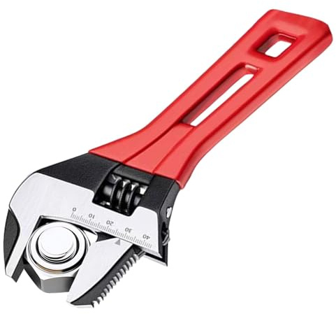 Llave inglesa ajustable, herramienta de agarre cómodo, tirador de par de apertura grande, herramientas de fontanería y tuberías para uso doméstico, llave de ajuste de reparación de baño, 6 pulgadas, 8