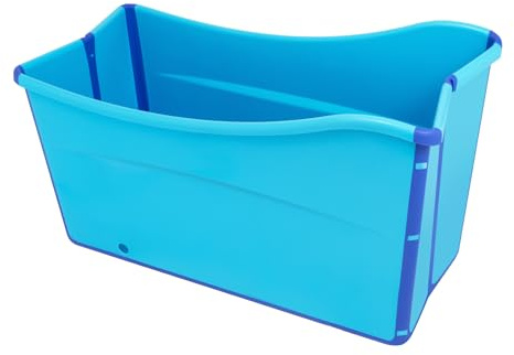 Premium Faltbare Badewanne für Erwachsene & Kinder – Mobile Klappbadewannemit Ablaufschlauch, Ideal für Reise, Hotel & kleine Badezimmer