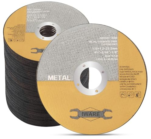 Trintion 20Pcs Thin Cutting Wheel 4.5 Metal Cut Off Wheels Discs Stainless Steel Cuttings Angle Grinders Cutting Discs 115mm (100)