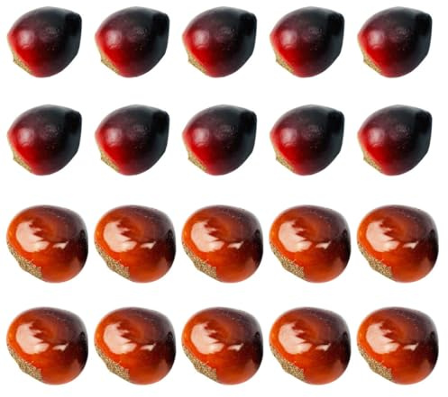 Künstliche Kastanien aus Schaumstoff 20 Stück für Modelllandschaften | Leicht und Sicher, Feine Verarbeitung, Kreative Deko für Shop und Selbstgemacht, Passende Requisite für Fotos Zufälliger Stil
