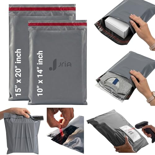 Grey Mailing Bags Strong Self Seal Postal Bags Poly Mailers Tear Resistant Courier Shipping Packaging Envelopes for Ecommerce Shipping Mixed Grey Mailing Bags (10'' x 14''- 10 pcs)