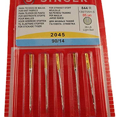 Singer N204514B05844R Jerseynadel 2045 90/14 Nadel, Metall, Silber, 7 x 0,03 x 4 cm