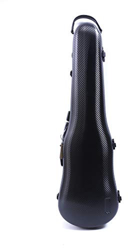 yinfente Violinenkoffer für 4/4 Violine, Karbonfaser, leicht, Starke Unterstützung, 150 kg Druck, Schwarz