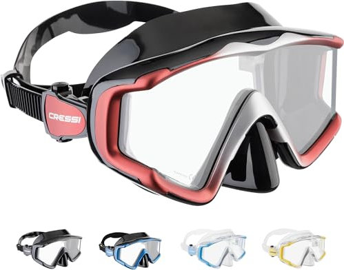 Cressi Liberty TRISIDE Mask Black-Red/Silver