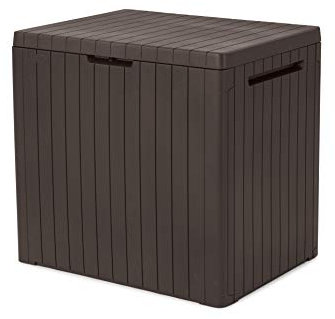 Keter City Outdoor Plastic Storage Box Garden Furniture 57.8 x 44 x 54.8 cm - Brown