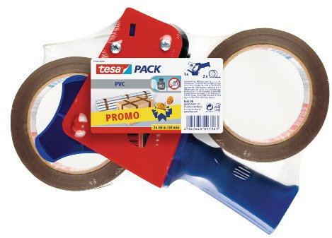 Klebeband braun - leise abrollend - 50 mm breit - 66 m lang (6 Rollen, 20 Rollen + Handabroller-Set)