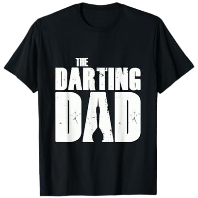 Herren The Darting Dad Dart Dartscheibe Dartpfeil Dartspieler T-Shirt