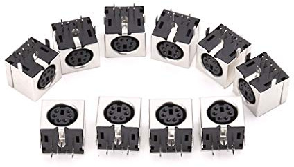 Ocobudbxw 10 pz Mini 6 Pin Connettori Presa DIN PS-2 Femmina Spina PCB Connettore a Saldare PC Mouse