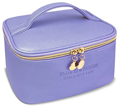 White Ze Reise-Make-up-Tasche, wasserdicht, Kulturbeutel, professionelle Make-up-Tasche, Kosmetiktasche für Frauen und Mädchen