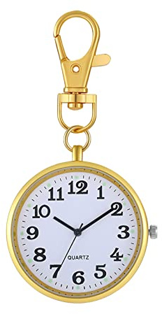 Avaner Taschenuhr mit großes Zifferblatt Rucksack Schlüsselanhänger Uhr Schwesternuhren mit Clip Pocket Watch für Damen Herren Jungen Mädchen