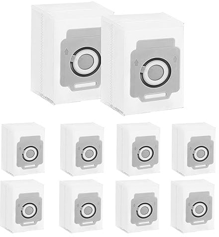10 Staubsaugerbeutel für iRobot Roomba i7 i7+ i3 i3+j7 j7+S9 S9+Clean Base,Staubsauger Absaugstation, Ersatz Staubbeutel Bags, Großer Kapazität Ersatzbeutel, Staubsaugerbeutel