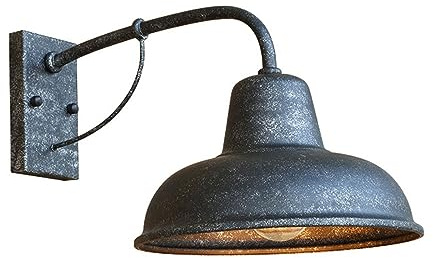 Quevia-Eletro Außenwandleuchte Retro,Wasserdicht Industrie Wandleuchte, Für Den Eingangsbereich, Aussen/Innen,Landhaus Rustikal Industrial Metal Wandbeleuchtung Antik Matt-Silber Wand-Außenleuchte