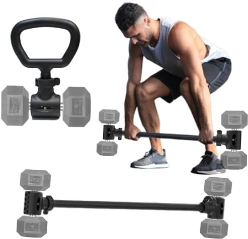Dumbbell Barbell Converter Bar Set.Dumbbell Kettlebell Converter. Dumbbell Converter to Barbell. Kettle grip for dumbbells.Maxbarbell adapter connector bar.Attachment for dumbbells.Dumbell Bar Fitness
