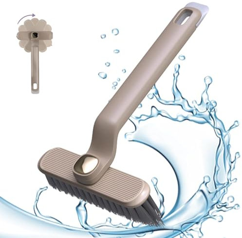 Canlaten·U Fugenbürste, Spaltreinigungsbürste Multifunktionale Fugenreinigungsbürste 360 Grad Deep Scrub Reinigungswerkzeug Lücke Bürstenreiniger für Fliesen, Bad, Küche, Fenster (1, Grau)