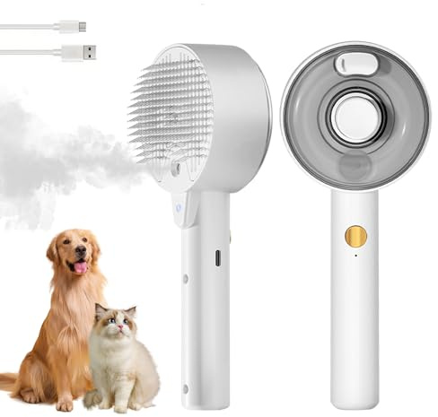 Spritz Defur Comb For Cats 2026 Cat Steam Brush For Grooming 4 In 1 Spray Cat Comb For Shedding Steamy Dog Brushes For Long Short Haired Cats Dogs Kitten Rabbit Pets Grooming Brush For Massage Clean
