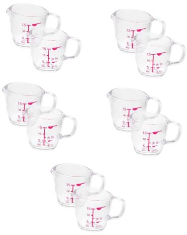 Amosfun 10 Pièces Tasse à Mesurer Graduée Pots De Peinture Mesurer Les Tasses Gobelet Gradué Ménager Tasses Claires Tasse De Balance De Cuisine Cruche De Balance Alimentaire Liquide Comme