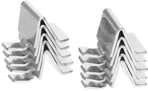 Uonlytech 10pcs Buckle Book Shelves Heavy Duty Shelving Bookshelves Cabinet Shelf Support Metal Clips Shelf Support Metal Cabinet Clips Bookcase Shelf Clips Cabinet Shelf Clip Silver Iron