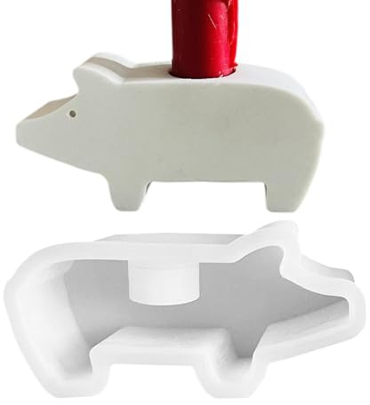 Silikon Kerzenhalter Form, Schweinchen Silikonform Kerzenhalter, Schwein Gießformen, Silikonformen Für Teelichthalter In Tierform, Harz-Kerzenhalter-Form