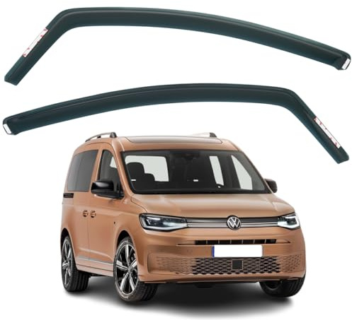 AirFlux-Set mit 2 Windabweisern Kompatibel mit VOLKSWAGEN CADDY 2021 2022 2023 2024 2025 2026 Modelle.