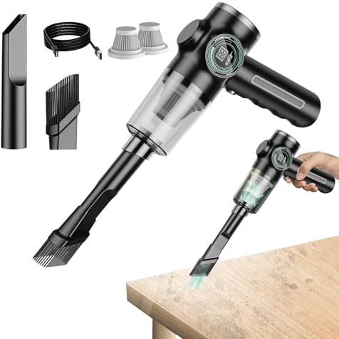 Aspirapolvere portatile per auto, 29000 kpa, potente aspiratore a mano, leggero e piccolo, con manico girevole, seggiolino auto, aspirapolvere per casa, tastiera, tappeto, pulizia dei di cani