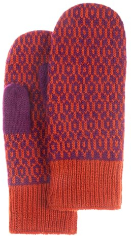 Moshiki | Damen Wollhandschuhe Fäustlinge Kajash| Mit Bio-Baumwollfleece gefüttert | 100% Wolle - Futter 100% Baumwolle (kbA) | One Size