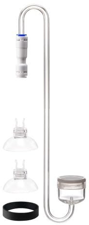 Generisch CO2 Diffusor 20/25/30/35/40cm Acrylglas inkl. Rücklaufventil u. 1-klick Aquarium (20cm)
