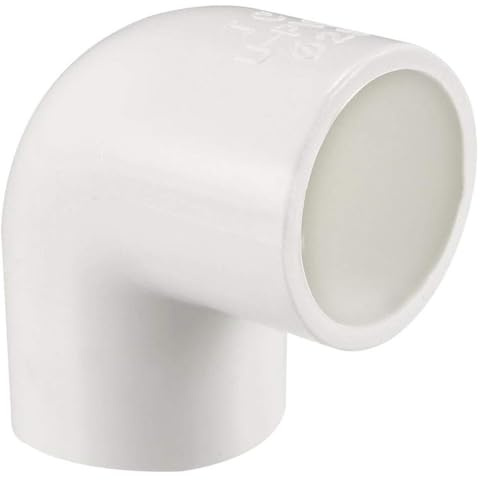 TA-VIGOR 2Pcs 25mm PVC Pipe Fittings, 90 Degree Slip Elbow Coupling Connectors, Water Pipe Corner Connection Fittings, Slip Socket Elbow Joints for Plumbing and Irrigation Systems, White