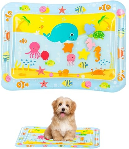 JazRvr Wassermatte Katze, Spielmatte Für Katzen Mit Wasserspiel, Interaktives Katzenspielzeug Für Sommer, Ideal Als Katzen Pool Und Wasserspielmatte Katze Frühlingsangebote Spare