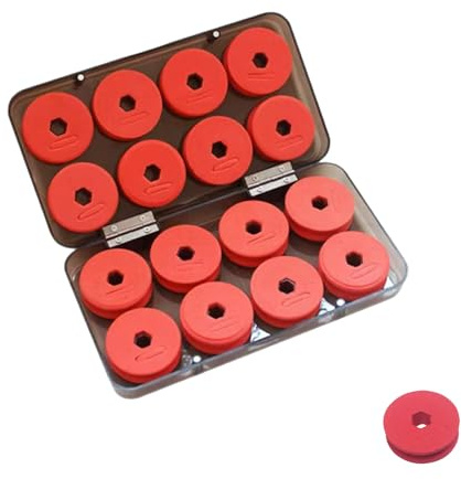 YINGLUOEU 16 Pcs Carretes de Línea de Pesca Bobinado de Pesca de Espuma con Caja de Plástico Pesca Accesorios Caja de Almacenar Líneas de Pesca para Almacenar Hilos De Pesca Y Accesorios