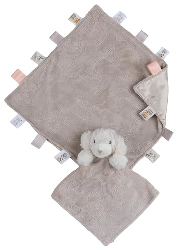 Soft Touch Newborn Essentials Cuddly Bubble Baby Comforter Blanket and Sensory Taggies Set for Baby Girls and Boys