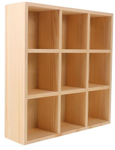 JECOMPRIS Boîte Compartimentée Bois à Cases Organisateur de Sachets de Thé Sucre et Café Instantané Rangement Pratique pour Maison Bureau