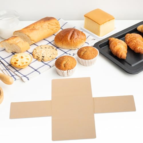 Veemoon 100 piezas Papel para Hornear Antiadherente Resistente Altas Temperaturas Desechable y Resistente Grasas para Moldes de Pan Pasteles y Galletas