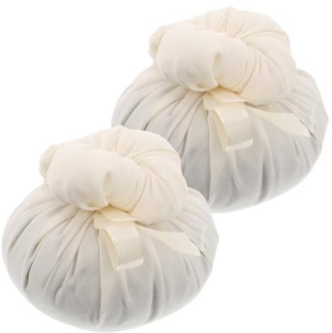 IWOWHERO Palle da Massaggio Moxa Cinese 2 Pezzi, Palline da Massaggio Calde Portatili Imbottitura di Erbe, Sollievo Muscolare per Collo e Schiena, Uso Domestico e Relax Professionale