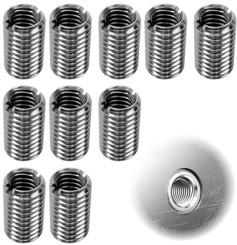Insert fileté M10 vers M8 x 15 mm, lot de 10 adaptateurs en acier inoxydable auto-taraudeurs, bague de réduction filetée pour réparation mécanique, automobile, turbines à vapeur, machines industrielle