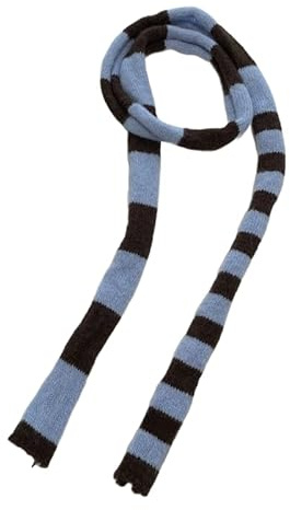 Kashmirscarf， Stickad ullhalsduk for kvinnor, flerfärgad, 170x12 cm(Blue)