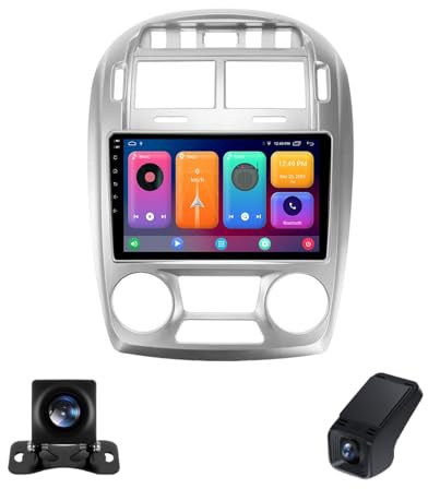 Android 13 9 Pouces Autoradio Android pour Kia Cerato 1 LD 2004-2008 Écran Tactile Autoradio 2 Din pour Commande Vocale GPS/Bt5.0/DSP/FM AM RDS Radio/5GWifi/SWC/Caméra De Recul(NF-1)