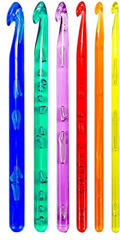 6 x Häkelnadeln Stärken 5, 6, 7, 8, 9, 10 mm haken umhäkeln