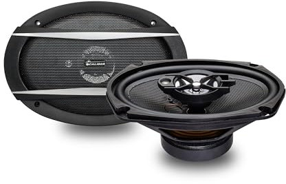Caliber Haut Parleur Voiture - 2X Enceinte Voiture 150W - FM - SD - USB - AUX - - 55W RMS - Support de Montage Inclus - Noir - Haut-Parleur Ovale 6x9